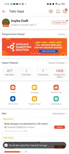 Dibuka loker Adm Online shop