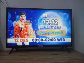 Tv led Android TCL Digital + Meja Tv