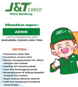 DIBUTUHKAN SEGERA ADMIN, KURIR, DRIVER, WARHOUSE