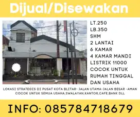 Rumah dijual/disewakan Pusat Kota Blitar