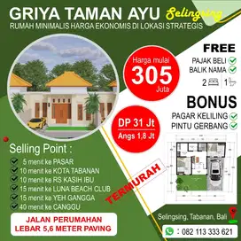 DIJUAL rumah baru cicilan 1,8 juta/bulan dekat ke CANGGU