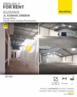 Disewakan/Dijual Gudang 550 m² di Jl. Kusnan, Cirebon