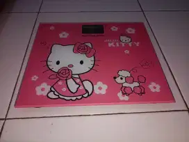 Timbangan badan kaca hello kitty