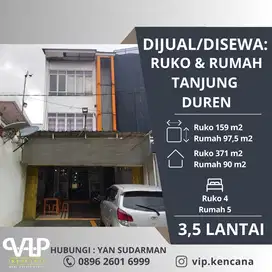 Dijual/Disewa: Ruko + Rumah di Tanjung Duren, Jakarta Barat