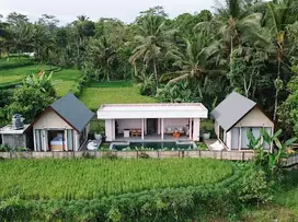 VILLA 2 KAMAR TIDUR VIEW SAWAH DAN VIEW JUNGLE DI PAYANGAN - UBUD