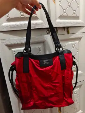 Burberry merah wk, handle kulit