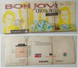 Tiket Konser Bon Jovi Cross Roads to the East 6th May 1995 Ancol