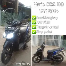 Motor Honda Vario CBS ISS 2014 Surat Lengkap Pajak Hidup Mesin Bagus