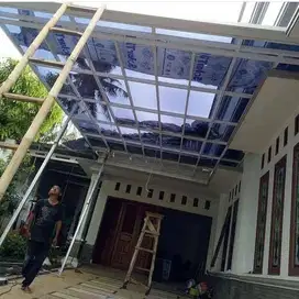 kanopi carport atap solarflat warna biru