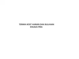 Kost Syariah Harian dan dan Bulanan Berkah Halal