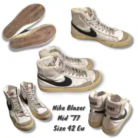 Sepatu Nike Blazer Mid 77 White Black Vintage