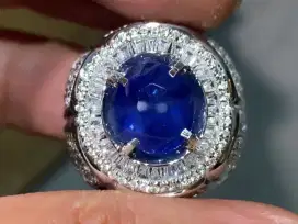 Blue Sapphire 4.72 ct Ring Perak Micro Tapper