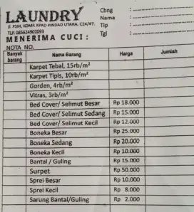 Menerima jasa laundry