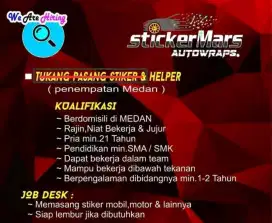 LOWONGAN KERJA ( HELPER ) di STICKERMARS Medan