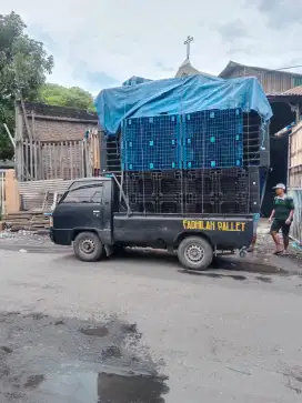 Distributor pallet plastik bekas murah palet plastik baru kuat tebal