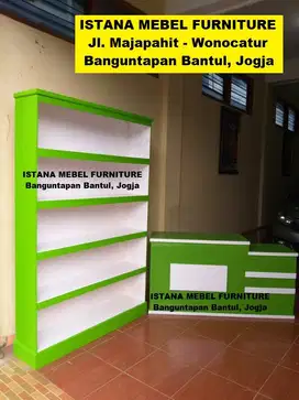 Set Paket Meja Kasir Lemari Almari Rak Laundry Loundry Londry Kayu #BS