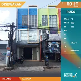 Disewakan Ruko Poros Jalan Gajayana Malang Cocok Semua Usaha