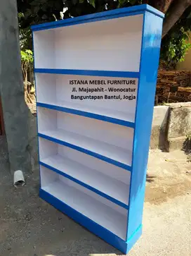 Lemari Almari Rak Helm Buku Sepatu Susun Tingkat 5 Serbaguna Kayu #BS