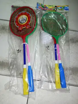 Mainan Anak Raket Badminton Plastik Set isi 2