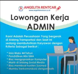 Lowongan Kerja Admin Wanita