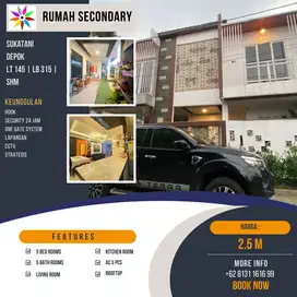 RUMAH SECONDARY LUAS 315M2 STRATEGIS DI SUKATANI DEPOK