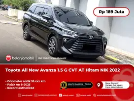 [ KM 18Rb ] Toyota All New Avanza 1.5 G CVT AT Hitam 2022/2023 Non TSS