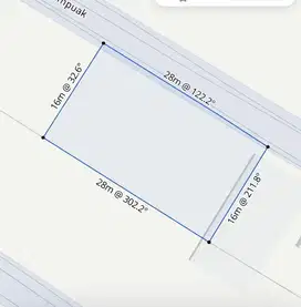 DIJUAL TANAH LOKASI CABGGU BATU BOLONG LUAS 4,55 ARE ZONA AKOMODASI