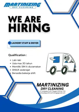 Lowongan Pekerja Driver Laundry