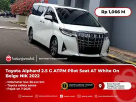 LOW KM.26RB !!! TOYOTA ALPHARD G ATPM TSS 2022 / 2023 PUTIH