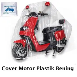 Cover Sarung Pelindung Sepeda Motor  Plastik PE Bening Transparan