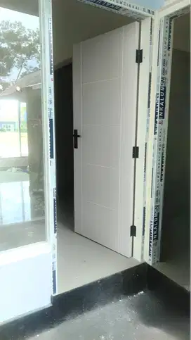 PINTU WPC SUDAH DILAPISI PVC FILM PUTIH MURAH