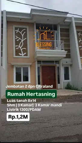 Rumah 2 lantai hertasnjng depan citraland