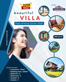 Dijual Vila Cantik Bisa Nego Full Furnished