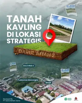 Yang kavling murah, bebas banjir dan strategis di dekat kota