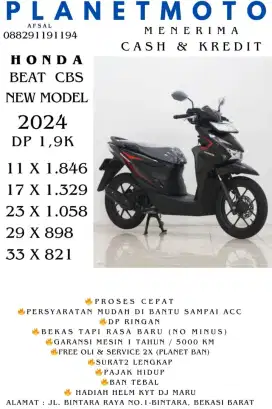 honda beat new model 2024 bergaransi