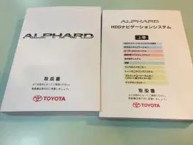 Book Manual Repro Ori Toyota Alphard   MZG,ASG,AS CBU Japan 2002/2008