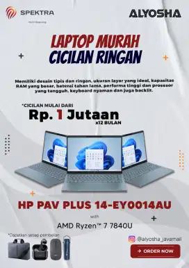 LAPTOP HP PAVILION PLUS 14 KREDIT MUDAH