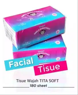 TITA SOFT Tissue Wajah 360 Helai, bersih dan hygienis serta Halal