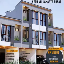 Dijual Rumah 2 dan 3 lantai di kepu 7 di Kemayoran