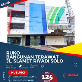 Ruko Murah Jl. Slamet Riyadi Cocok Untuk Perkantoran Perbankan Solo