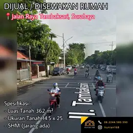 JUAL SEWA Rumah Ruko Raya Tambak sari Tambaksari Surabaya Pusat Tengah