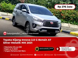 [ WARRANTY ] Toyota Kijang Innova 2.0 G Bensin AT Silver NIK 2021/2022