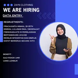 We Are Hiring : Data Entry