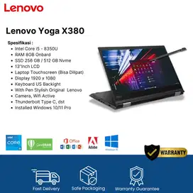 Laptop 2in1 Lenovo Yoga X380 Touchscreen i5 Gen8 Ram 8-256 Mulus R-RTV