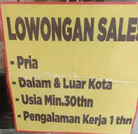 SALES MARKETING LUAR KOTA DAN PULAU