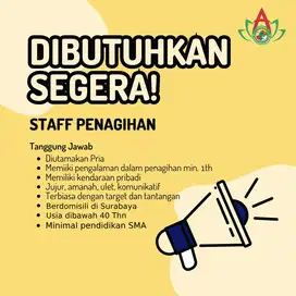 Staff Penagihan Koperasi Ashera Cemerlang Bersama Loker Surabaya