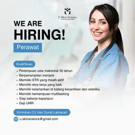 Dibutuhkan Nurse (perawat) untuk klinik kecantikan