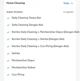 Menerima jasa bersih bersih daily cleaning rumah, apartemen,kostan dll