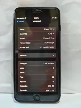 Iphone 8+ 256GB BH 81% inter ( signal aman )