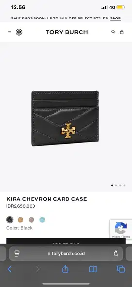 Card holder KIRA Chevron TORY BURCH